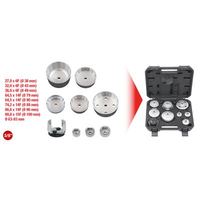 KS Tools NEW-49345 Set oliesleutels voor oliefilters- en filterhuisdeksels, 9-delig KS Tools NEW-49345 Set oliesleutels voor oliefilters- en filterhuisdeksels, 9-delig