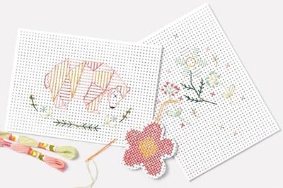 Borduurkaarten folia 17.5 x x24.5cm 300gr 40v wit