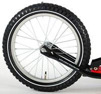 Volare step - jongens en meisjes - 16 inch - zwart/rood - thumbnail