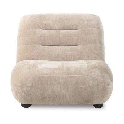 Dutchbone Fauteuil 'Wyatt' Velvet, kleur Beige