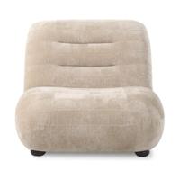 Dutchbone Fauteuil 'Wyatt' Velvet, kleur Beige - thumbnail