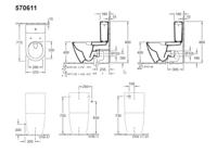 Villeroy & Boch Subway 2.0 Reservoir - toevoer van zijkanten en van achteren - Wit Alpin CeramicPlus 570611r1 - thumbnail