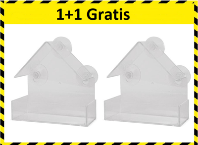 SENZA Vogelhuisje - Transparant 1+1 Gratis