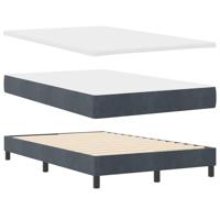 Boxspring bed met matras Donkergrijs 120 x 190 cm Fluweel - thumbnail
