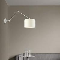 Moderne wandlamp Shift voor lampenkap, 70-70-32cm, Wit, wandlamp met-verstelbare-arm-van, Metaal, geschikt-voor-E27-LED-lichtbron, voor-lampenkap-met-doorsnede-max., 20cm - thumbnail