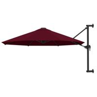 Wandparasol met metalen paal 300 cm bordeauxrood - thumbnail