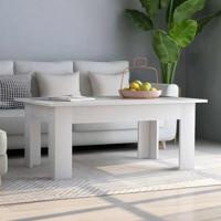 VidaXL Salontafel 100x60x42 cm bewerkt hout wit - thumbnail