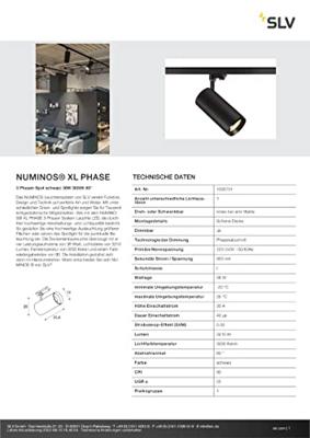 SLV NUMINOS XL 1005731 LED-railspot 3-fasig LED vast ingebouwd 36 W Zwart SLV NUMINOS XL 1005731 LED-railspot 3-fasig LED vast ingebouwd 36 W Zwart