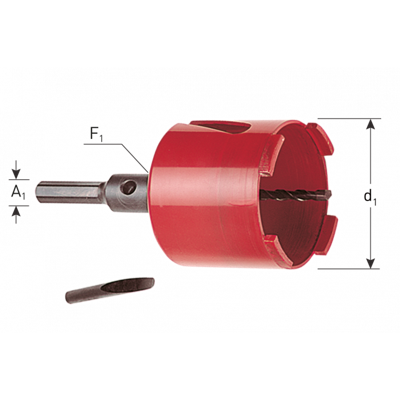 Rotec Dozenboor ECO ø82 mm + SDS adapter en centreerboor - 7640182 - 764.0182