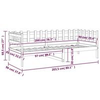 Slaapbank 90x200 cm massief grenenhout honingbruin - thumbnail