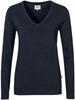 Hakro 134 Women's V-neck pullover merino wool - Ink - 3XL - thumbnail