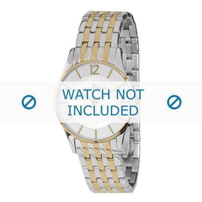 Jacques Lemans horlogeband 1-1853C Staal Bi-Color Jacques Lemans horlogeband 1-1853C Staal Bi-Color