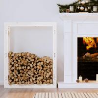 VidaXL Haardhoutrek 80x25x100 cm massief grenenhout wit - thumbnail