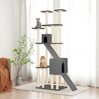 VidaXL Kattenmeubel met sisal krabpalen 190 cm donkergrijs - thumbnail