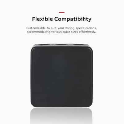 Kabeldoos zwart AP9/M IP55 ABB voor muur en plafond