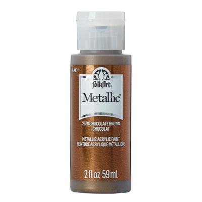 FolkArt • metallic acrylic paint chocolate brown 59ml