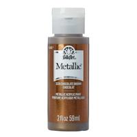 FolkArt • metallic acrylic paint chocolate brown 59ml - thumbnail