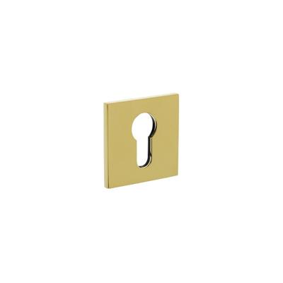 Olivari Vierkant rozetTira profielcilindergat messing - 1572BZL