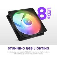 NZXT F120 Core - 120mm RGB Fan - Triple - Black - thumbnail