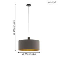 Eglo HanglampConcessa 1 53cm cappuccino met goud - 97683 - thumbnail