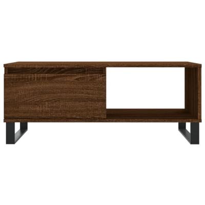 Salontafel 90x50x36,5 cm bewerkt hout bruin eikenkleur