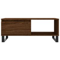 Salontafel 90x50x36,5 cm bewerkt hout bruineikenkleurig - thumbnail
