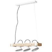 Brilliant Plow 82173/05 Hanglamp LED E27 30 W Wit, Hout (licht) - thumbnail