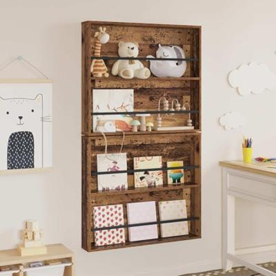 Tijdschrift Rek 2 pcs Oudhout 80 x 12 x 70 cm Bewerkt hout