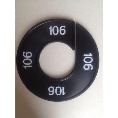 Maatring 9cm zwart/wit 106