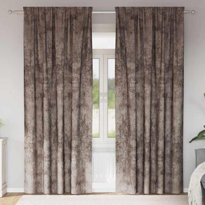 VidaXL Velvet gordijnen 2 pcs cappuccino 225 x 140 cm fluweel VidaXL Velvet gordijnen 2 pcs cappuccino 225 x 140 cm fluweel