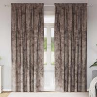 VidaXL Velvet gordijnen 2 pcs cappuccino 225 x 140 cm fluweel - thumbnail