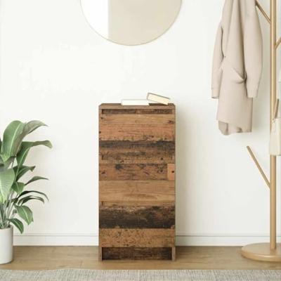 Dressoir 37,5x35x76 cm bewerkt hout oud houtkleurig Dressoir 37,5x35x76 cm bewerkt hout oud houtkleurig