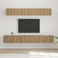 TV-kast set Wandgemonteerd 5 pcs artisanaal eikenkleurig - thumbnail