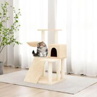 VidaXL Kattenmeubel met sisal krabpalen 82 cm crèmekleurig - thumbnail