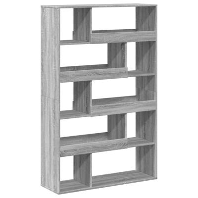 Boekenkast 100x33x156,5 cm bewerkt hout grijs sonoma eikenkleur