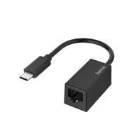 Hama NETWERK-ADAPTER, USB-C-STEKKER - LAN/ETHERNET-AANSLUITING, GIGABIT-ETHERNET Wifi adapter Zwart - thumbnail