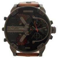 Diesel Heren Mr. Daddy DZ7332 bruin lederen quartz horloge - thumbnail