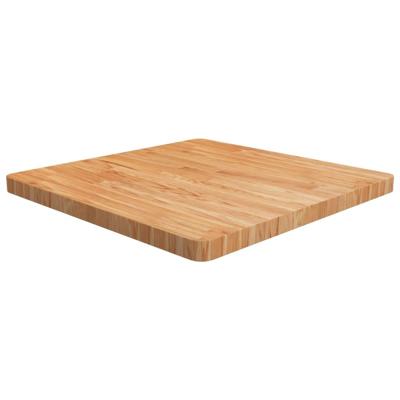 Tafelblad vierkant 70x70x4cm massief eiken lichtbruin