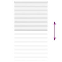 VidaXL Zebra rolgordijn 130x230 cm stofbreedte 125,9cm polyester wit - thumbnail