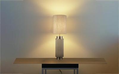 Searchlight TafellampFlask 72cm nikkel met vintage zand - EU59041SN