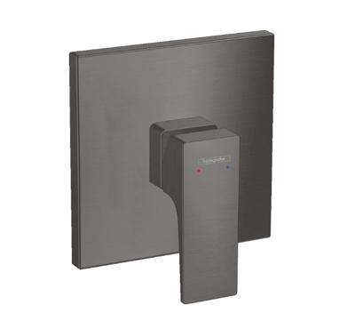 Hansgrohe Metropol ééngreeps douchemengkraan afbouwdeel met rechte greep, Brushed Black Chrome