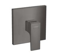 Hansgrohe Metropol ééngreeps douchemengkraan afbouwdeel met rechte greep, Brushed Black Chrome - thumbnail
