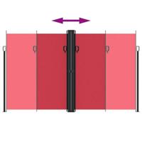 Windscherm uittrekbaar 200x600 cm rood - thumbnail