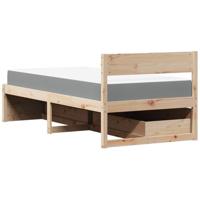 Bed met lades en matras massief grenenhout 90x200 cm - thumbnail