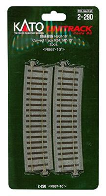 H0 Kato Unitrack 2-290 Gebogen rails 2 stuk(s)