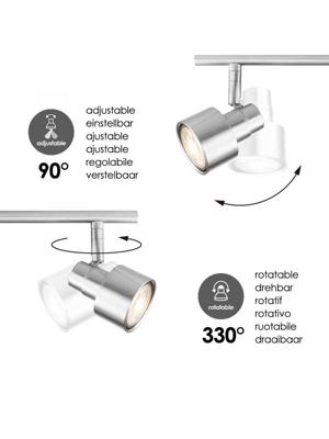 Light depot - LED opbouwspot Drift 4 lichts - 80,5 cm - mat staal - Outlet Light depot - LED opbouwspot Drift 4 lichts - 80,5 cm - mat staal - Outlet