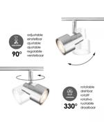 Light depot - LED opbouwspot Drift 4 lichts - 80,5 cm - mat staal - Outlet - thumbnail