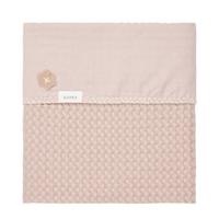 Koeka Antwerp baby wiegdeken flanel 75x100 cm grey pink/grey pink - thumbnail