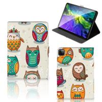 iPad Pro 11 2020/2021/2022 Flip Case Vrolijke Uilen - thumbnail