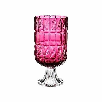 Vaas Getailleerd Donkerroze Kristal 13 x 26,5 x 13 cm (6 Stuks)